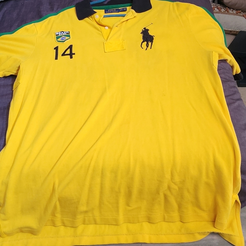 Polo by Ralph Lauren Yellow Black Polo Shirt